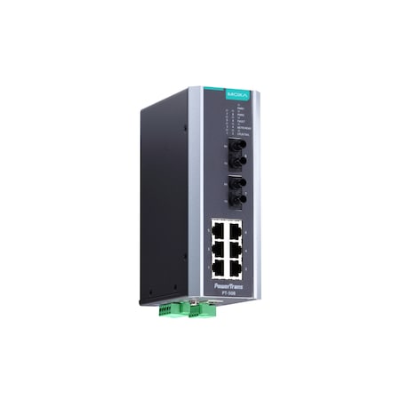 Moxa Iec 61850-3 Mgd Eth. Swtch W/ 6 10/100Baset(X)Ports, Pt-508-Mm-St-Hv PT-508-MM-ST-HV